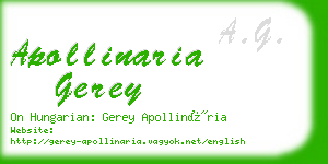 apollinaria gerey business card